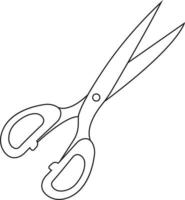 scissor line art illustration vector