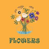 flores eslogan para plantilla de camiseta vector
