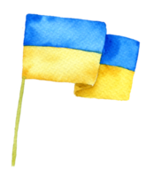 bandeira da ucrânia em aquarela png