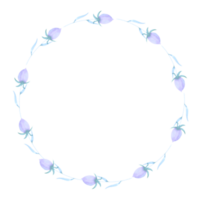 aquarelle de couronne de fleurs png