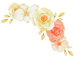 aquarela de buquê de flores vintage png