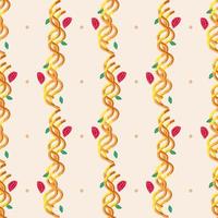 Spaghetti with tomatoes and herbs. Seamless pattern. Vector illustration