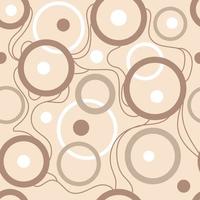 Abstract circles and wavy lines seamless pattern in pastel organic light colors,vector background.Seamless texture for print,wallpaper,fabric,and other use.Abstract decorative background vector