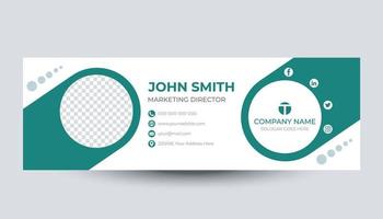Modern Email Signature Design Template vector