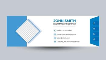 Modern Email Signature Design Template vector