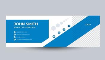 Modern Email Signature Design Template vector