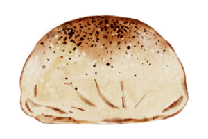 aquarel bakkerij, brood, taart, bakken, handverf png