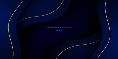 modern abstract vector dark blue luxury backgrounds with geometric graphic and gold line elements for poster, flyer, digital board and concept design.Eps10