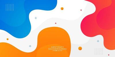 modern premium colorful wavy abstract background with gradient blue and orange soft color on background. Eps10 vector