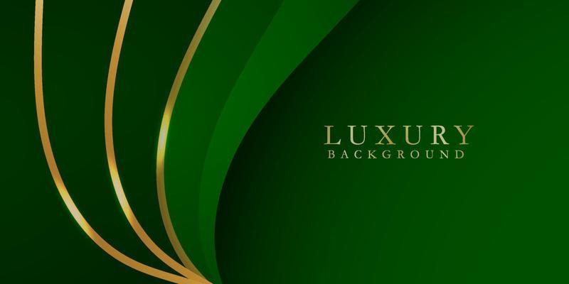Abstract dark green paper background with dark 3d layered line waves texture in elegant website or textured paper design.Eps10 vector