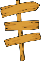 señal de madera dibujar a mano png