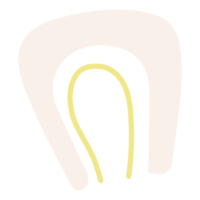 desenho de arco-íris orgânico fofo png