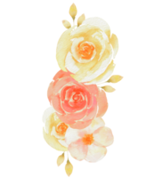 Vintage flower bouquet watercolor png