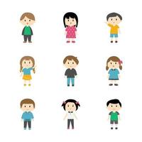 cute kid clipart element of boys and girls for decoration vector