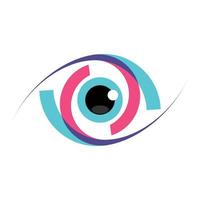 Eye Logo design vector template. geometric , colorful icon