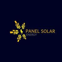 ilustración vectorial gráfico del panel de plantilla de logotipo energía solar vector