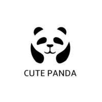 ilustración vectorial gráfico de plantilla de logotipo cara lindo panda vector