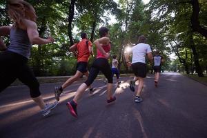 people group jogging photo