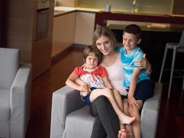 Young Family Using A Tablet To Make Future Plans photo