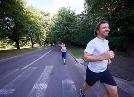 people group jogging photo