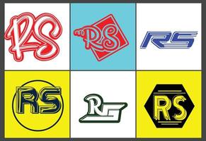 Letter RS logo and icon design template vector