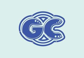 Letter GC logo and icon design template vector