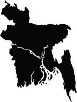 mapa vectorial de asia bangladesh estilo minimalista dibujado a mano. vector