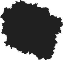 silueta del mapa del país de polonia, mapa de kujawy-pomerania. estilo minimalista dibujado a mano. vector