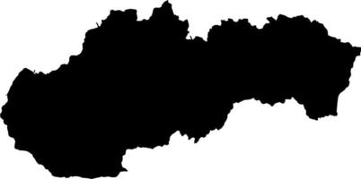 slovakia map vector map.Hand drawn minimalism style.