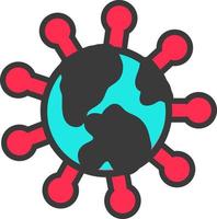 Infection Virus Icon, Outline Style vector
