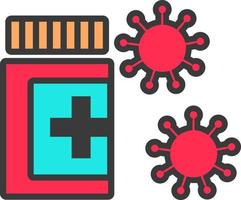 Infection Virus Icon, Outline Style vector