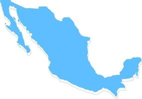 Mexico vector map.Hand drawn minimalism style.