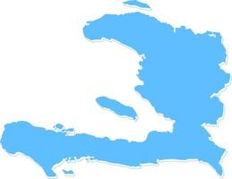 Haiti vector map.Hand drawn minimalism style.