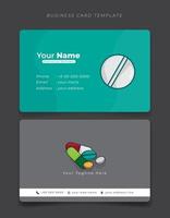 Business card or ID card with medicine for hospital employee identity design vector