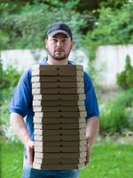 pizza delivery person photo