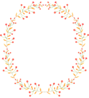 aquarelle de couronne de fleurs png