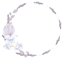 aquarelle de couronne de fleurs boho