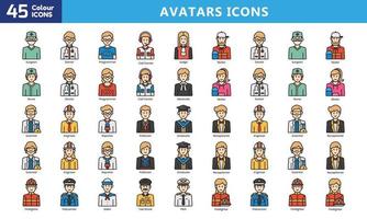 iconos para móviles y web. pictogramas de alta calidad. conjunto de iconos lineales de negocios, médicos, ui y ux, medios, dinero, viajes, etc. vector