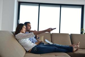 Couple on sofa photo