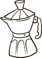 icono de la línea de la cafetera. vector