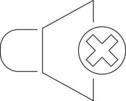 No speaking loudly is forbidden web icon drawn with a line. vector