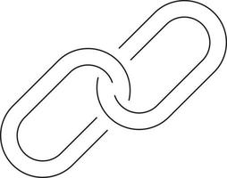 Chain web icon drawn with a line. vector