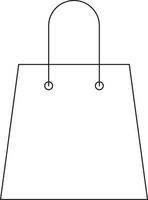 Bag web icon drawn with a line. vector