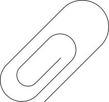 Paperclip web icon drawn with line. vector