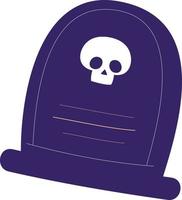 Headstone with a skeleton. vector