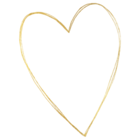 día de san valentín con arte lineal dorado png