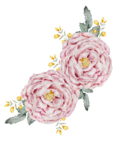 ramo floral acuarela pintura a mano png