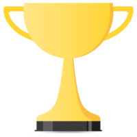 Trophy cup, award icon in flat style png