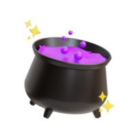 Cauldron Halloween illustration 3d png