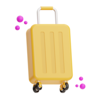 travel bag illustration 3d png